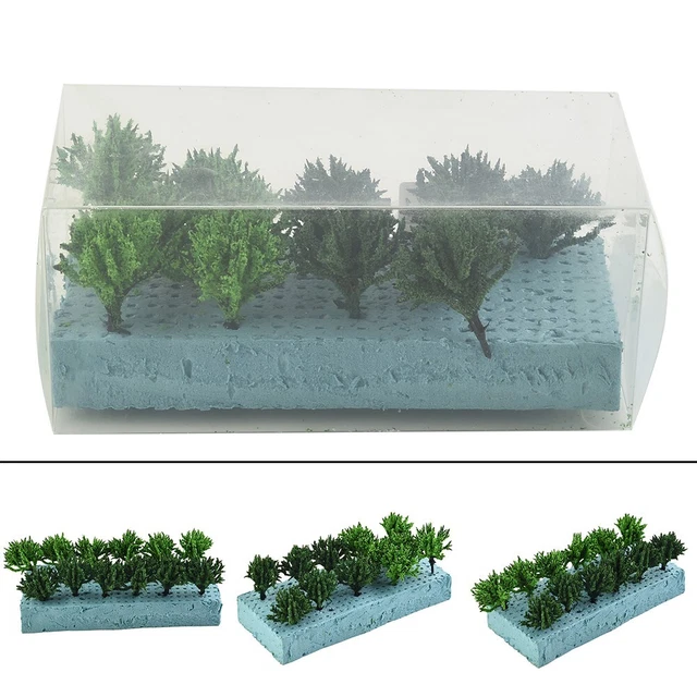 Attuslla 2 Colori Alberi Modello Polvere D'albero Miniatura Alberi - Foto 10