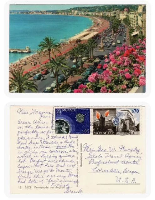 Monaco 1969 Monte Carlo - Picture Postcard - Used to USA