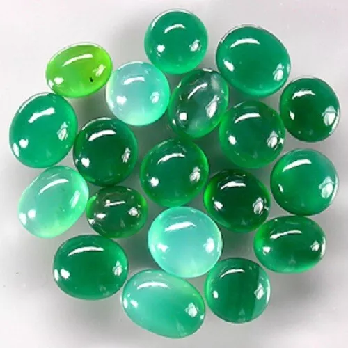 51.08CT.ALLURING! REAL TOP RICH GREEN CHALCEDONY 19pcs-4