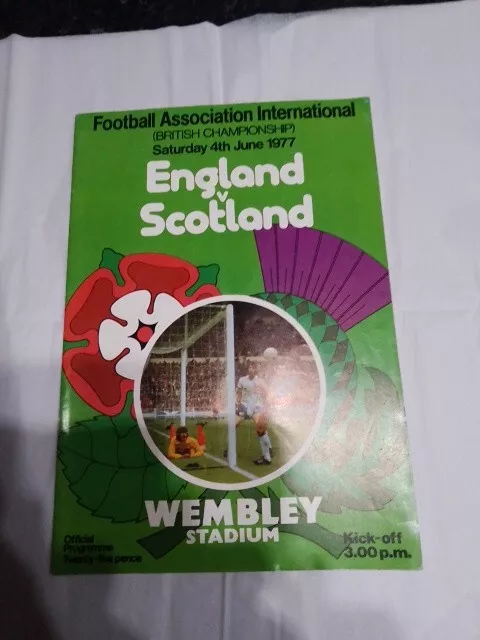 England v Scotland 4th June 1977 Wembley Official Programme