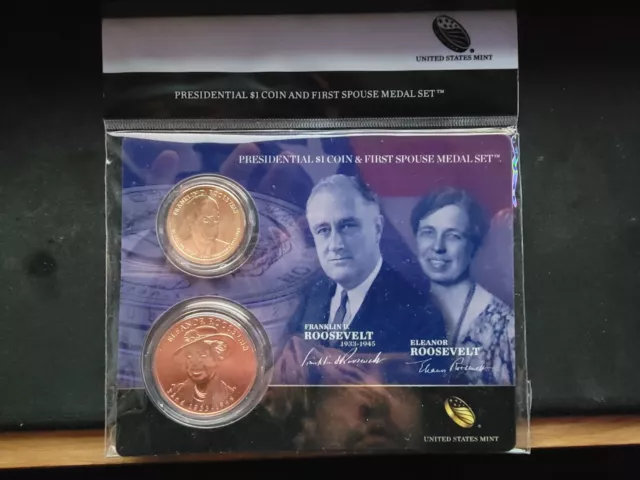 2014 Presidential Franklin D. & Eleanor Roosevelt First Spouse Medal Set