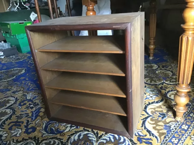 Ancien Petit Trieur Classeur De Bureau En Bois