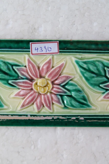 Old Circa 1930 Vintage Artdeco Ceramic Tile Border Made In Japan NH4390 4