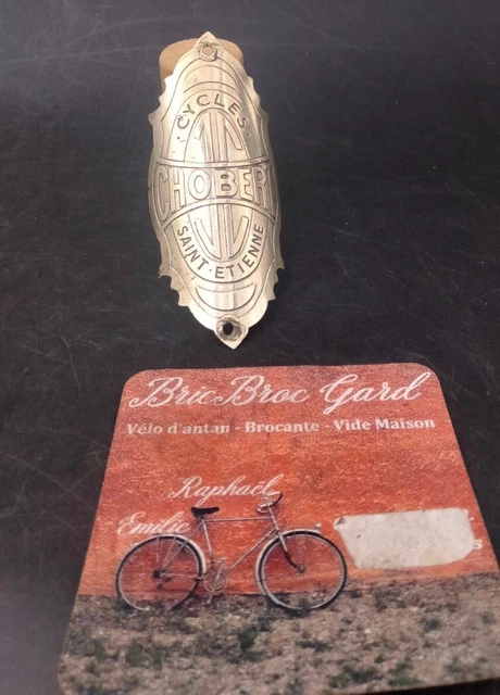 PLAQUE EMAILLEE DE Velo Cycles WONDER - Enameled Bike Head Badge