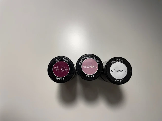 Neonail Wine Time, Warming Memories und Hard Top 7,2ml, 1x geswatched