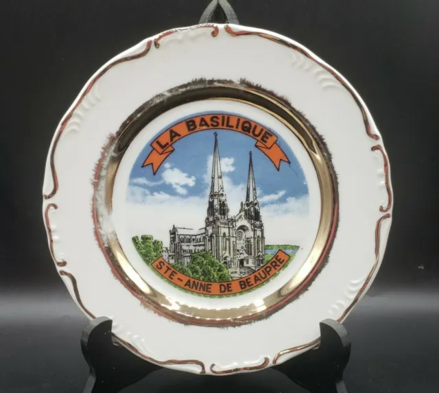 Vintage La Basilique Ste Anne De Beaupre Quebec Canada Souvenir Plate GiftCraft