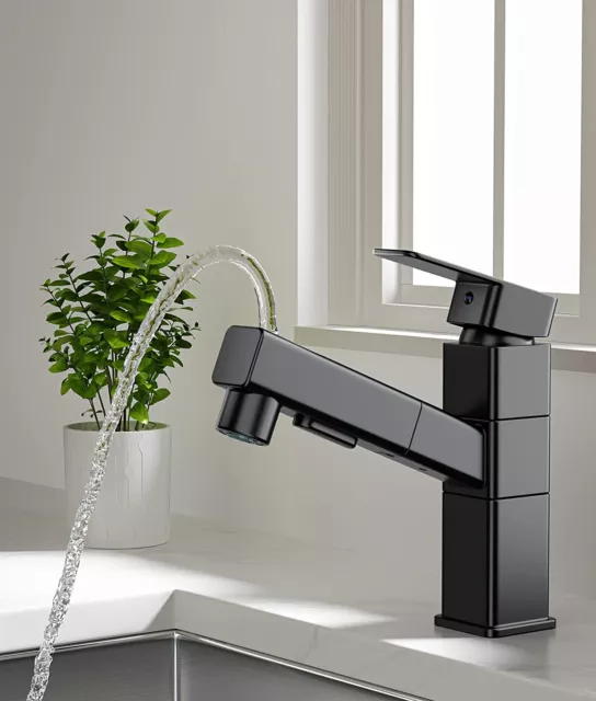 Kitchen Tap Mixer with Spray Head, bedee 360°Swivel Basin Mixer Taps with Splash
