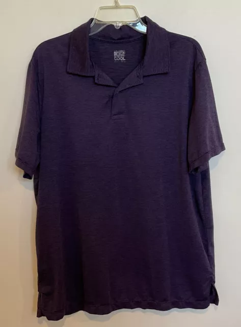 32 Degrees Cool Polo Shirt Mens XL Purple Athletic Top Short Sleeve Outdoor Golf