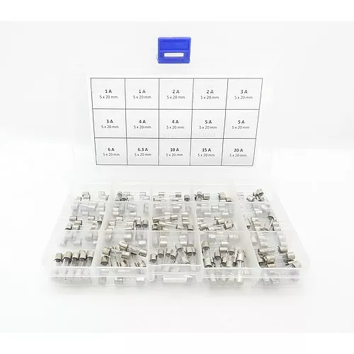 Boite de 150 fusibles verre 5 x 20 mm