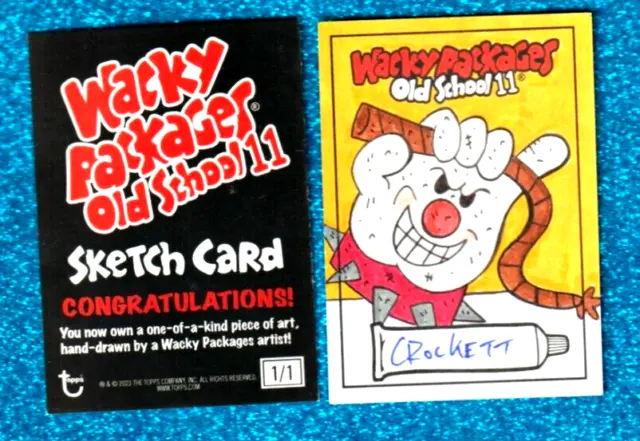 2023 Wacky Packages Old School Series 11 {OS11} COLOR SKETCH By CROCKETT