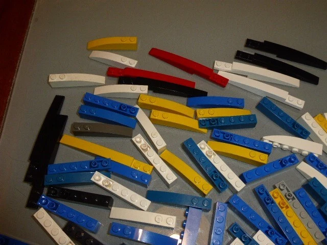 Lego Lot De 89 Tuiles Longues, Normales Et Inversees, Tbe 3