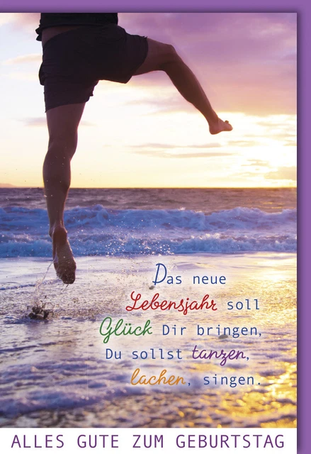 Karte Geburtstag Spruch Du sollst tanzen, lachen, singen
