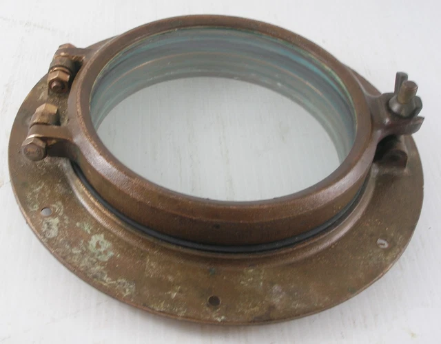 Vintage bronze  porthole, Wilcox Crittenden WC #6  1960's era., nautical gift,