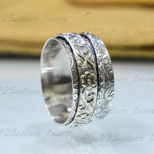Gorgeous Spinner Ring 925 Sterling Silver Handmade Anniversary Gift Ring VV-315 3
