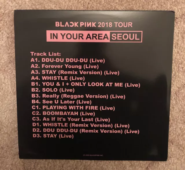 BlackPink 2018 Tour In Your Area Seoul 2LP Vinyl 2