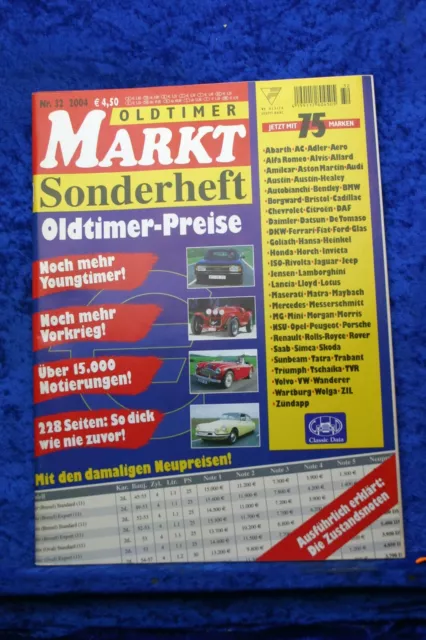 Oldtimer Markt Sonderheft Nr. 32 2004 Oldtimer Preise