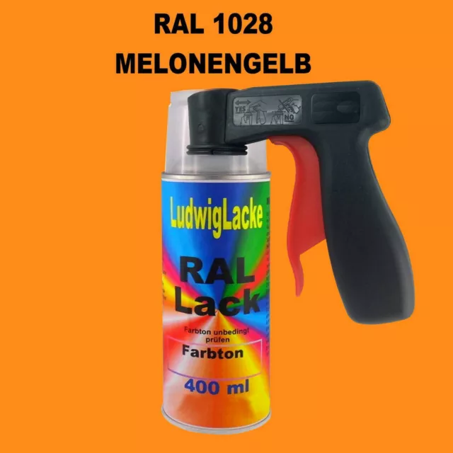 Spray de peinture brillante 400ml RAL 1028 Jaune Melon