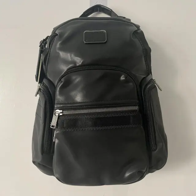 TUMI Alpha BRAVO 932793D Leather Backpack Black Mint