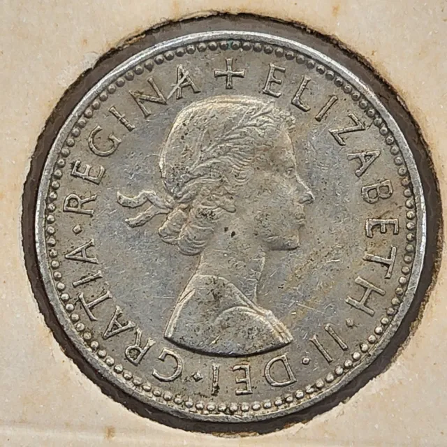 Great Britain 1963 - 1 Florin (2 Shillings) Copper-Nickel Coin - Q. Elizabeth II