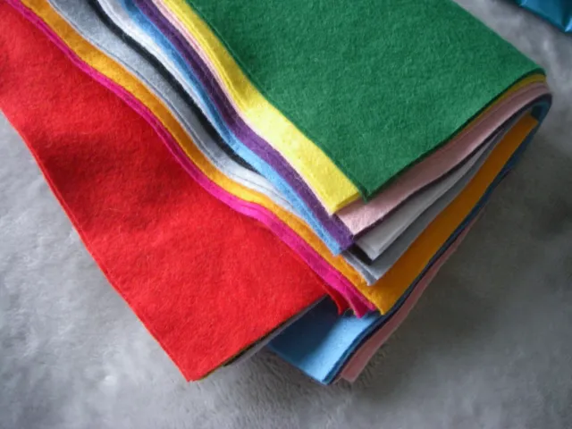 Wool Mix Craft Felt : 12 inch sq  cm Square - choice of colours