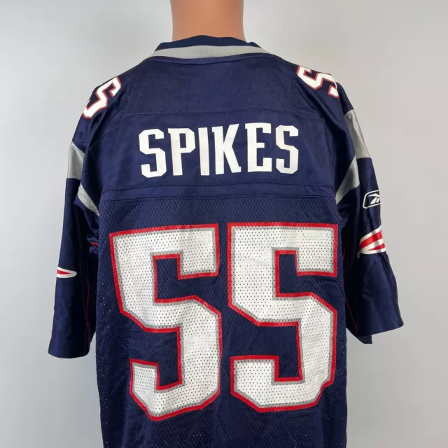 Reebok Brandon Spikes New England Patriots Home Replica Jersey NFL Football L