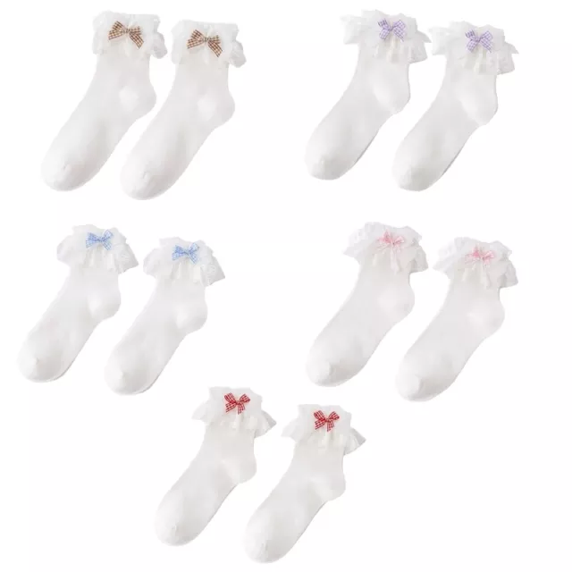 Cotton Hosiery Short Sock White Socks Sweet Ruffle Lace Socks