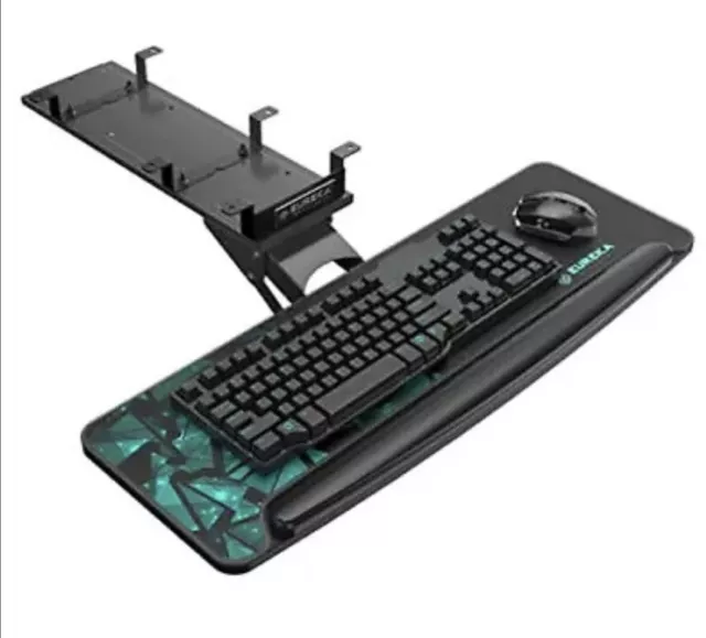 EUREKA ERGONOMIC Height Adjustable Mouse & Keyboard Tray Under Desk 28x10''