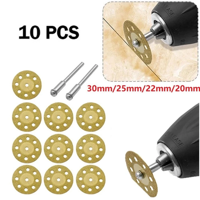 Dischi da taglio durevoli dorati due barre di estensione 3 mm 10 pz 20/22/25/30 mm