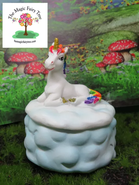 7cm rainbow unicorn pin box jewellery trinket box decor bedroom tooth fairy