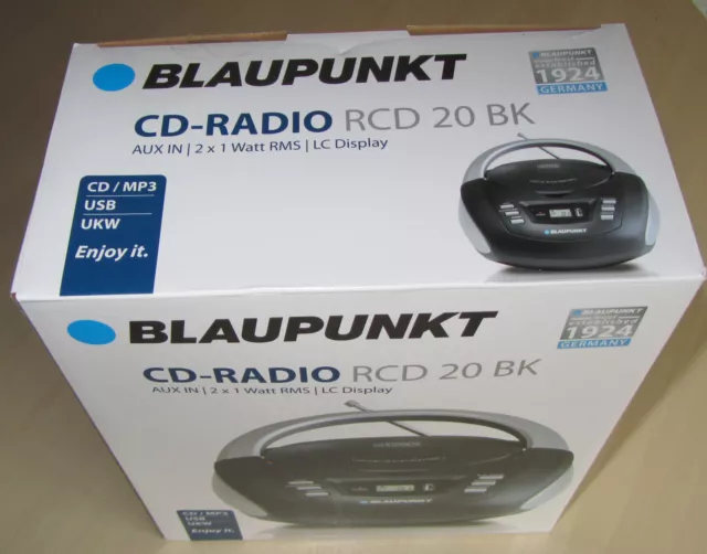 Blaupunkt CD Radio RCD 20 BK neu OVP Schwarz CD/MP3 USB UKW