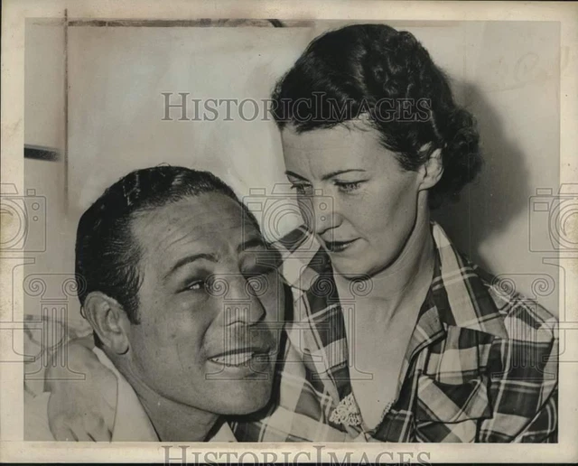 1939 Press Photo Max Baer, heavyweight boxer and his wife - lrs16203