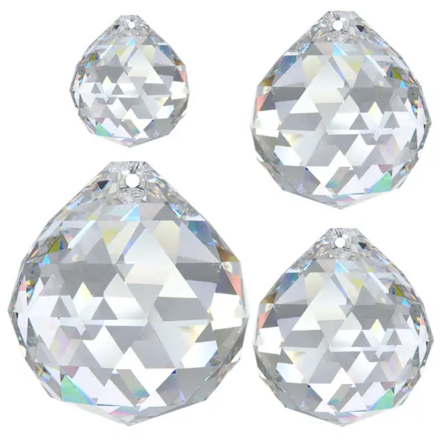 4 tlg.Regenbogenkristall Kugelset 20mm & 30mm & 40mm Crystal 30%PbO ~ Feng Shui