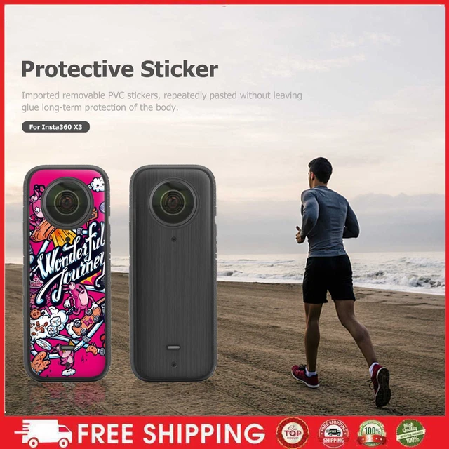 2 juegos de calcomanías panorámicas de PVC HÁGALO USTED MISMO películas adhesivas para Insta360 X3 (Carnaval)