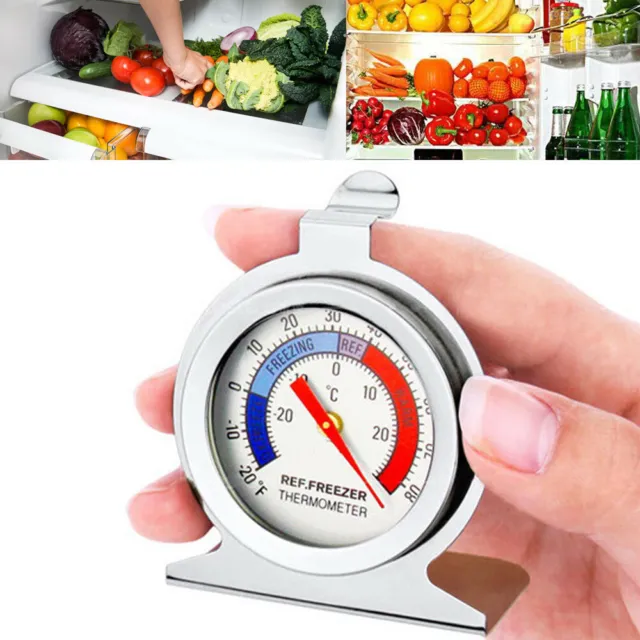 Classic Dial Fridge Freezer Thermometer Food Meat Temperature Gauge Kitchen
