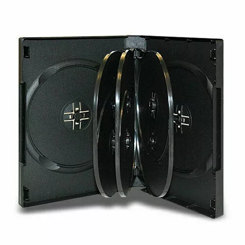 Black 12 Disc CD DVD Blu Ray Media Storage Case Holder