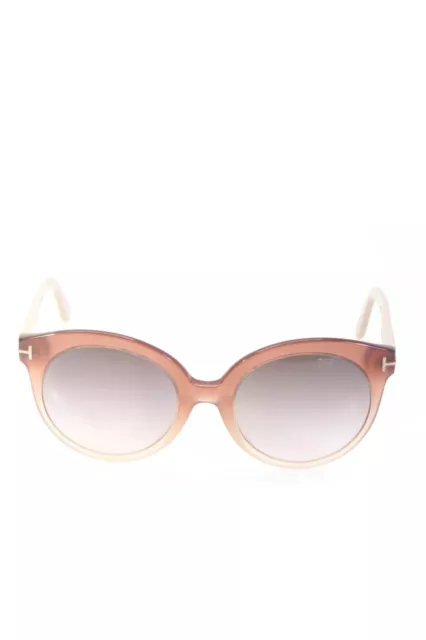 Tom Ford Womens Monica TF429 Oversize Round Gradient Sunglasses Blush Pink