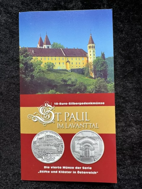 Österreich, 10 Euro Silver 2007, St. Paul im Lavanttal, Silver Folder