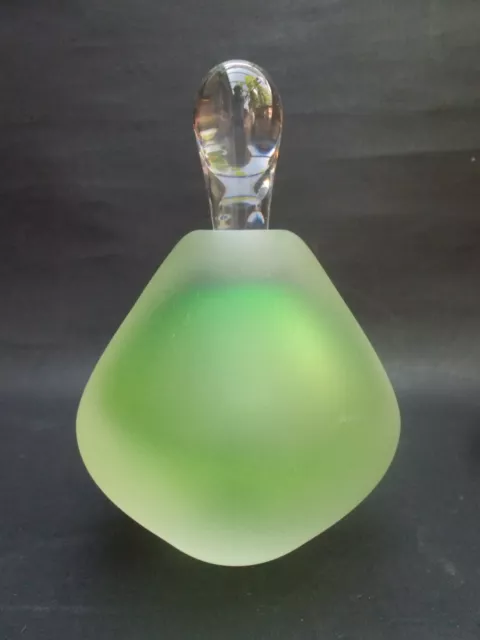 SIGNED AMANDA NOTARIANNI British Studio Glass Cut Frosted Perfume ...