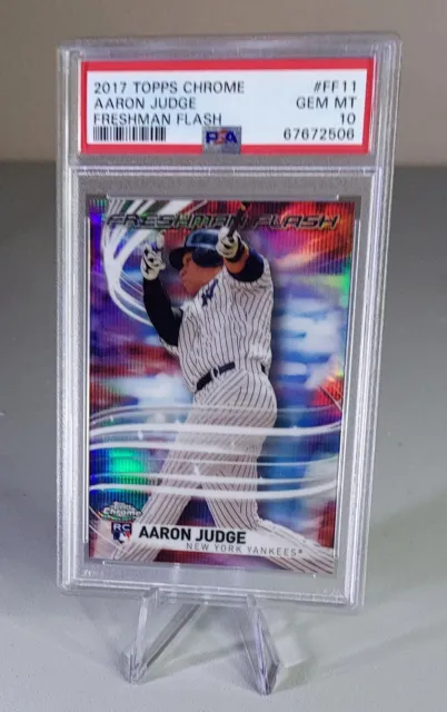 2017 AARON JUDGE PSA 10 GEM MT Topps Chrome FF11 Rookie Freshman Flash - Yankees