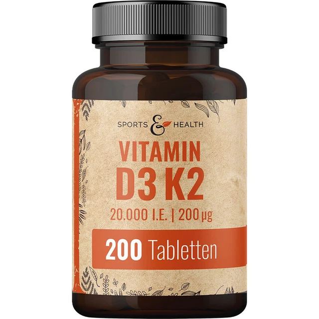 Vitamin D3 K2 Depot Tabletten - 20.000 IE - 200 Tabletten - S&H - Foto 8