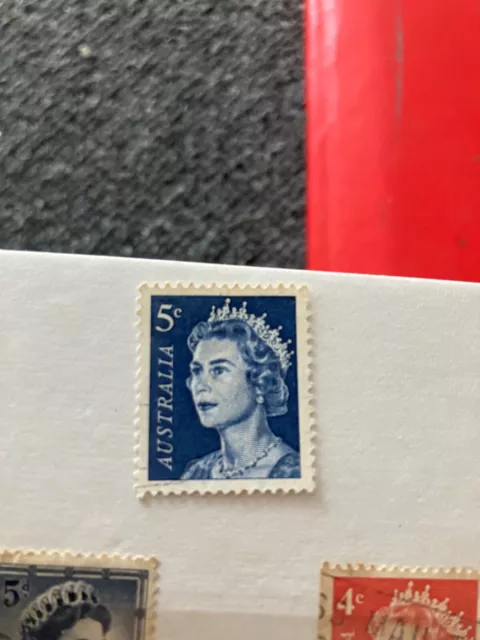 Australia Queen Elizabeth II Stamp 5c Australian Stamp Blue