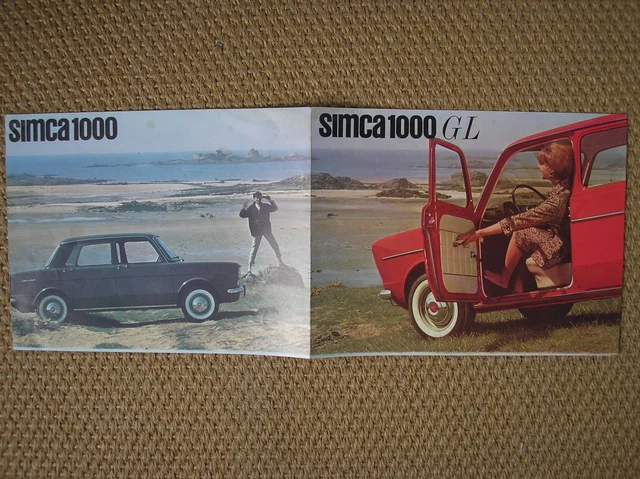 Simca 1000 1000 Gl Brochure Depliant Prospekt Originale Italiano