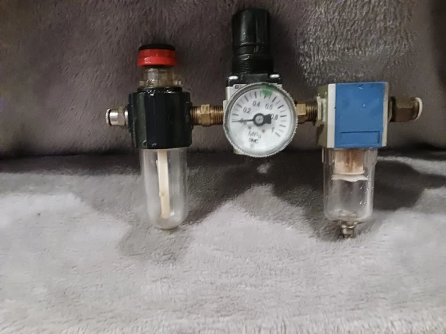 Combination Mfd Particulate Filter Trap Smc Regulator With Bimba Lubricator...