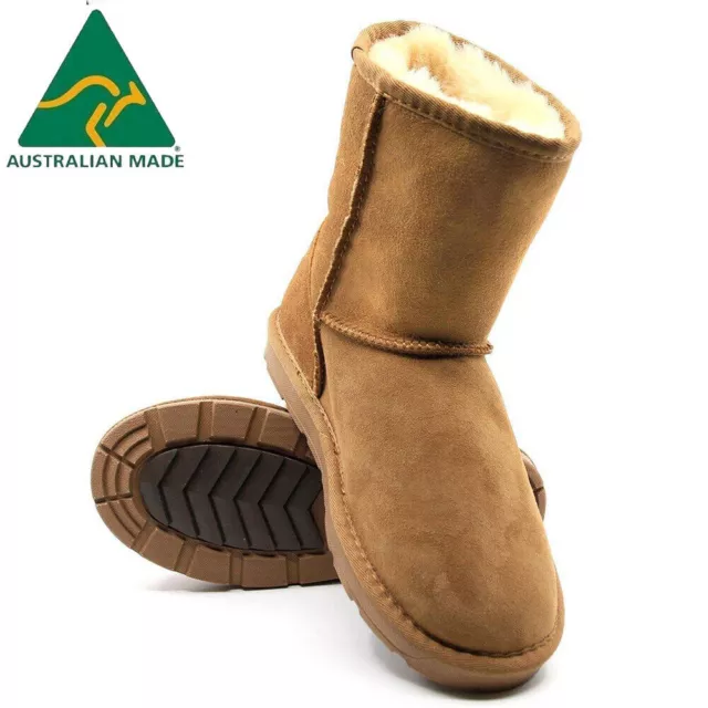 Australian Made UGG Boots Short Classic Unisex Premium Sheepskin Wool Chestnut