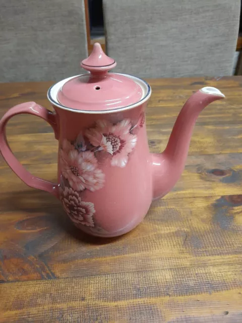 Pink Denby Demask Coffee Pot Tea Pot