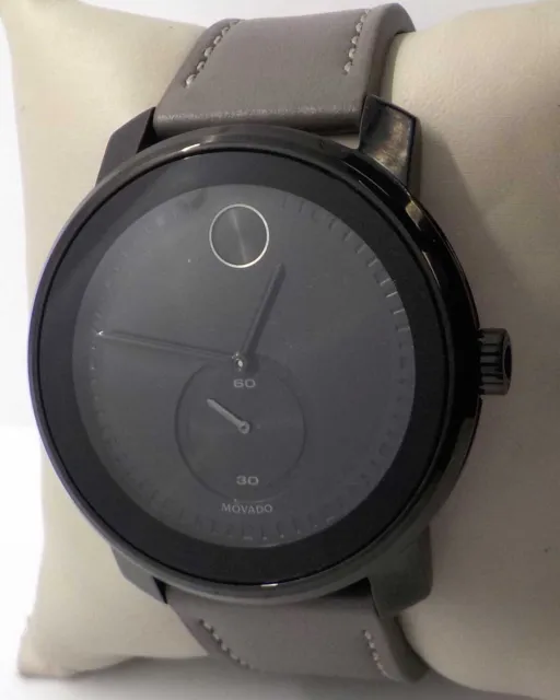 Movado Bold Black Dial Grey Leather Men's Watch 3600770 $750.00