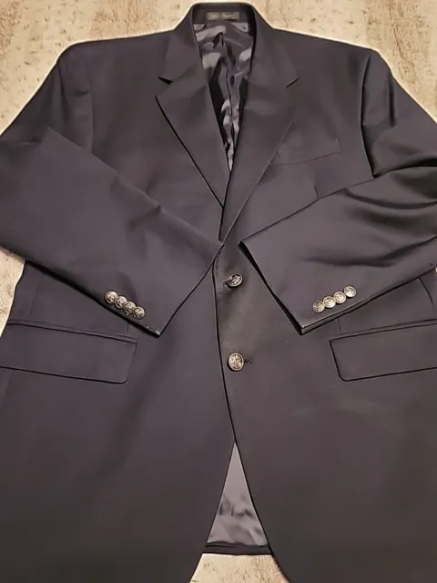 Black MICHAEL KORS 100% Wool Sport Coat 42R Blazer Suit Jacket Nice Buttons