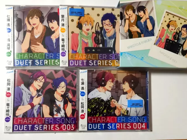 Free Iwatobi Swim Club Duet Song CD Set of 4 Haruka Makoto Rin Nagisa Rei