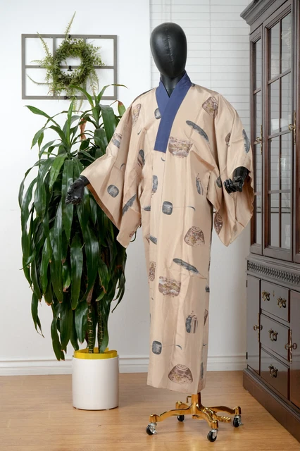 Dear Vanilla Japanese Juban Undergown Men's Kimono Authentic Vintage Japan Mint