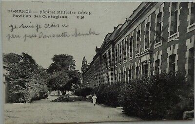 SAINT MANDE 94 cpa Hôpital Militaire Bégin Pavillon des contagieux Bon Etat 1926